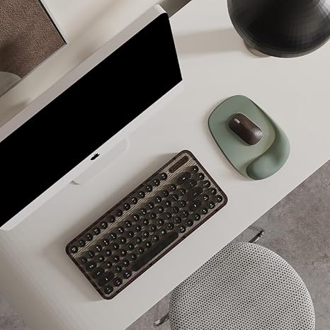 Ergonomic Mouse Pad with Gel Wrist Support - Premium Lycra Fabric, Non-Slip, Ideal for Laptop & Desktop, Office & Gaming,Desk Accessories (05Sage Green)